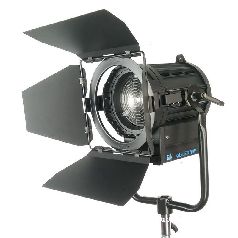 Portable Battery Powered 70W LED Fresnel Light With High CRI For Outdoor Film , LED Studio Lights supplier