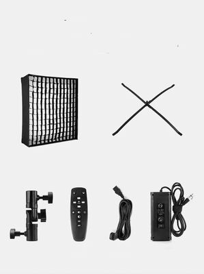 Portable Roll-up LED Light Adjustable Color Temperature 3200K-5600K Remote Control 200W Grid Softbox for Photography Live supplier