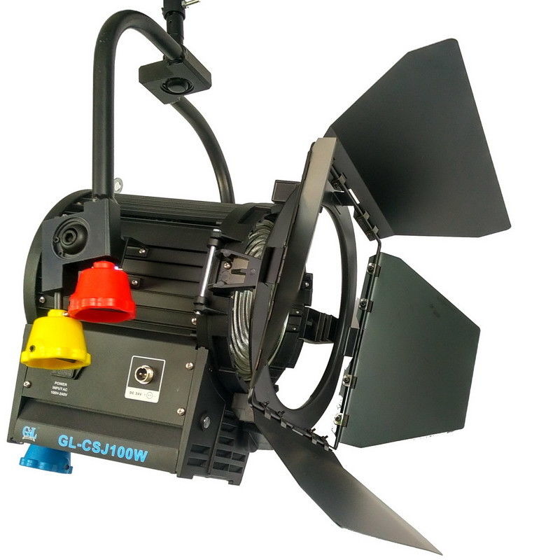 NO Fan 100W LED Fresnel Light Bi Color High CRI For Videographers Lighting(Pole-Operated Yoke) supplier