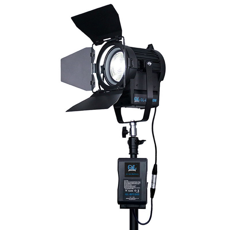 Outdoor Video Lighting 50W LED Fresnel Daylight CRI&gt;96 with Sony V-Mount Battery Plate supplier